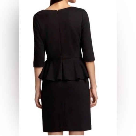 Brooks Brothers Black Knit Ponte Peplum Sheath Dress Black - Picture 2 of 4